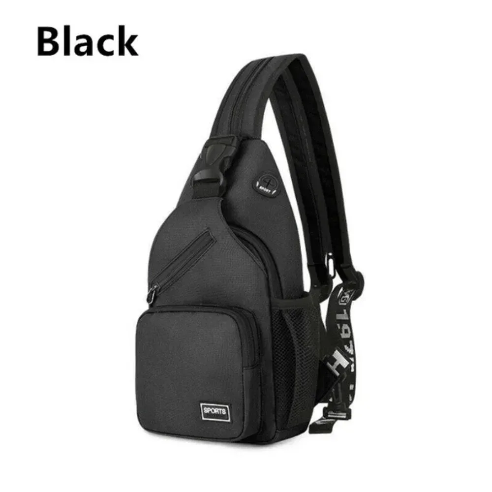 kismis messager épaule multi-fonctionnel hommes et femmes sac à dos sac de poitrine sac à dos de voyage avec trou pour casque