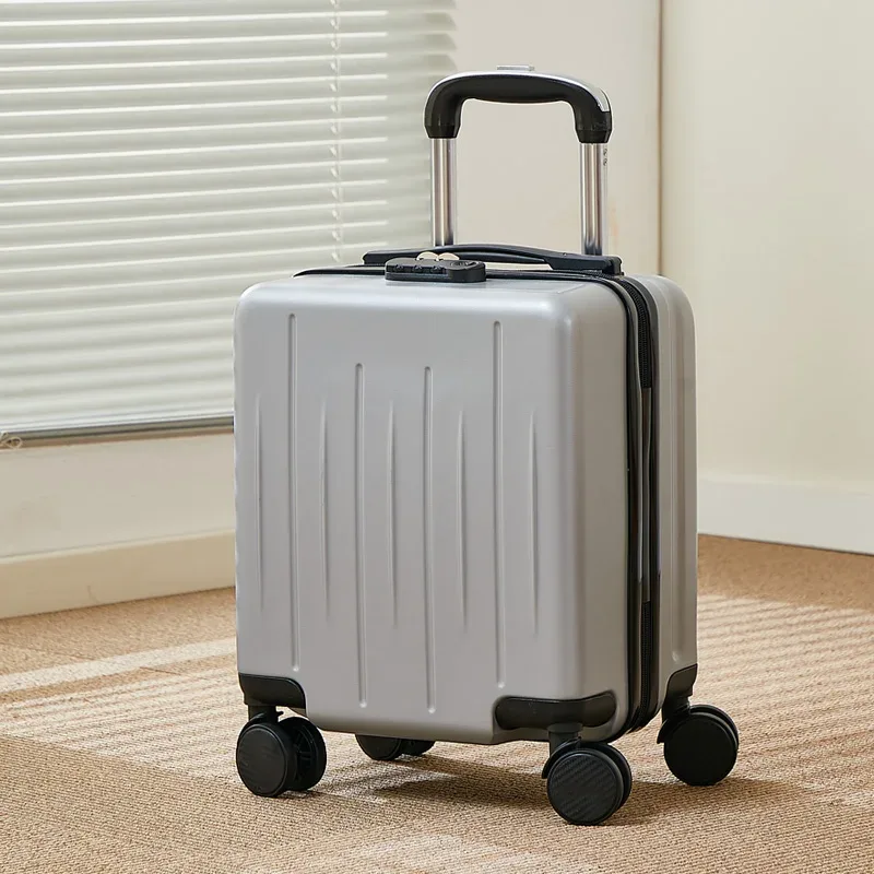 valise de voyage unisexe à roulettes pc, 14 pouces, haute qualité, à la mode, abs, mini valise d'embarquement, petite main, lu