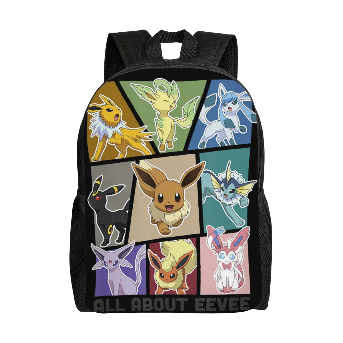 sacs à dos pokemon, sac à dos mignon happy piplup collage big chest poster daypack, sac à dos d'extérieur avec fermeture à glissière