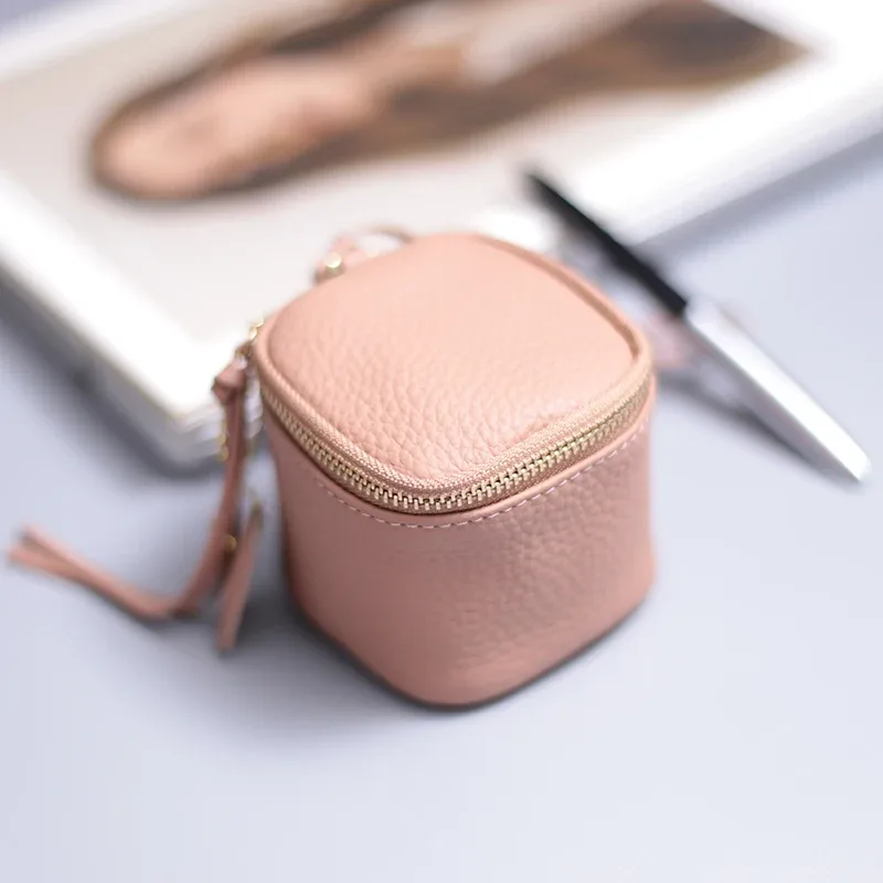 sac à cosmétiques en cuir véritable pour femmes, trousse à cosmétiques à la mode, pochette de maquillage, mini trousse de toilette, pochette à cosmétiques