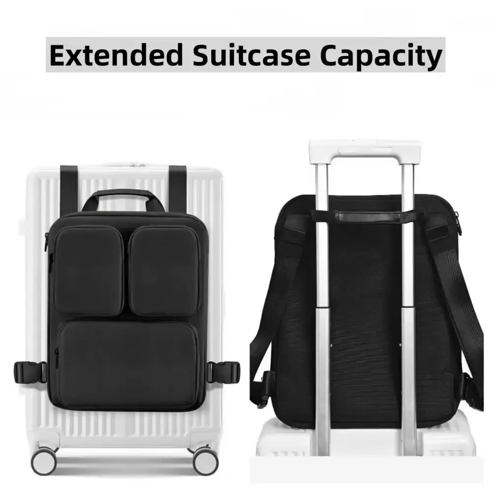 sac de voyage suspendu à bretelles réglables, extensible, amovible, pour valise, sac à main supplémentaire multifonctionnel avec poignée en pu