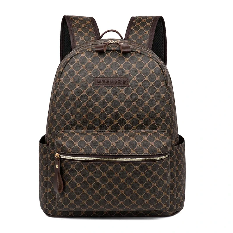 sacs à dos de luxe pour hommes, sac d'ordinateur de grande capacité de haute qualité, sac à bandoulière étanche en pu, sac d'école de style vintage