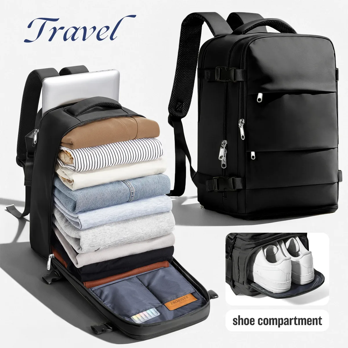 sac à dos de voyage pour ordinateur portable, pour femmes et hommes, bagage à main, pour affaires, université,