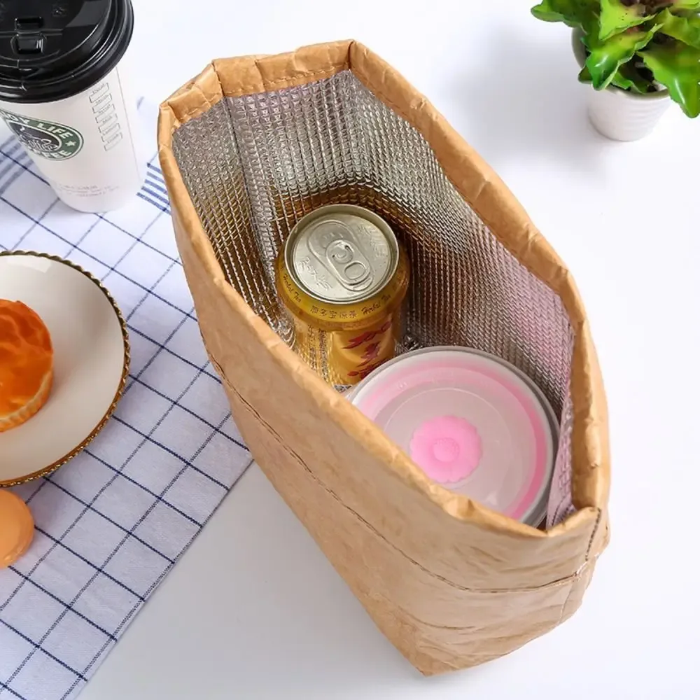 Organisateur de petit déjeuner, glacière étanche, boîte à déjeuner, sac à déjeuner étanche, sacs à main alimentaires, sacs en papier Kraft, fourre-tout en toile