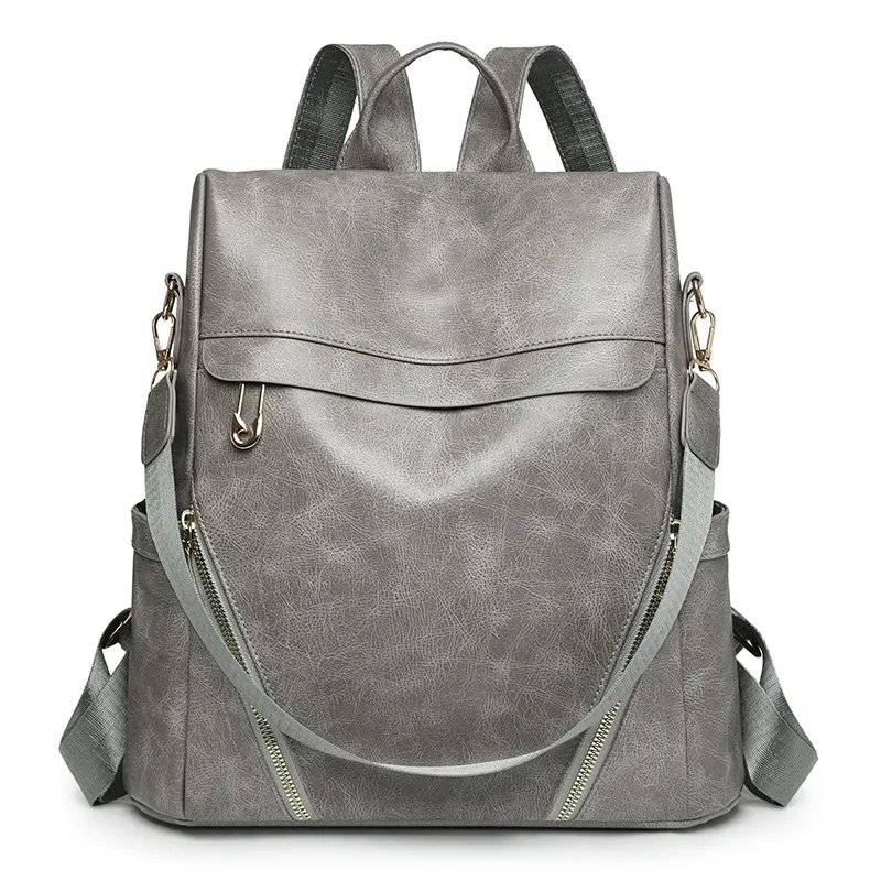 femmes sac à dos sac à main en cuir pu antivol sac à bandoulière décontracté mode dames sacoche sacs