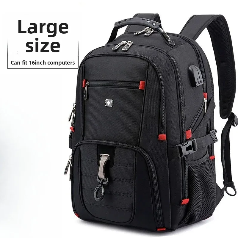 sac à dos imperméable pour hommes, sacs à dos pour ordinateur portable 15.6/17 pouces, sacs de voyage scolaires, sac à dos d'affaires de grande capacité de style suisse, mochila