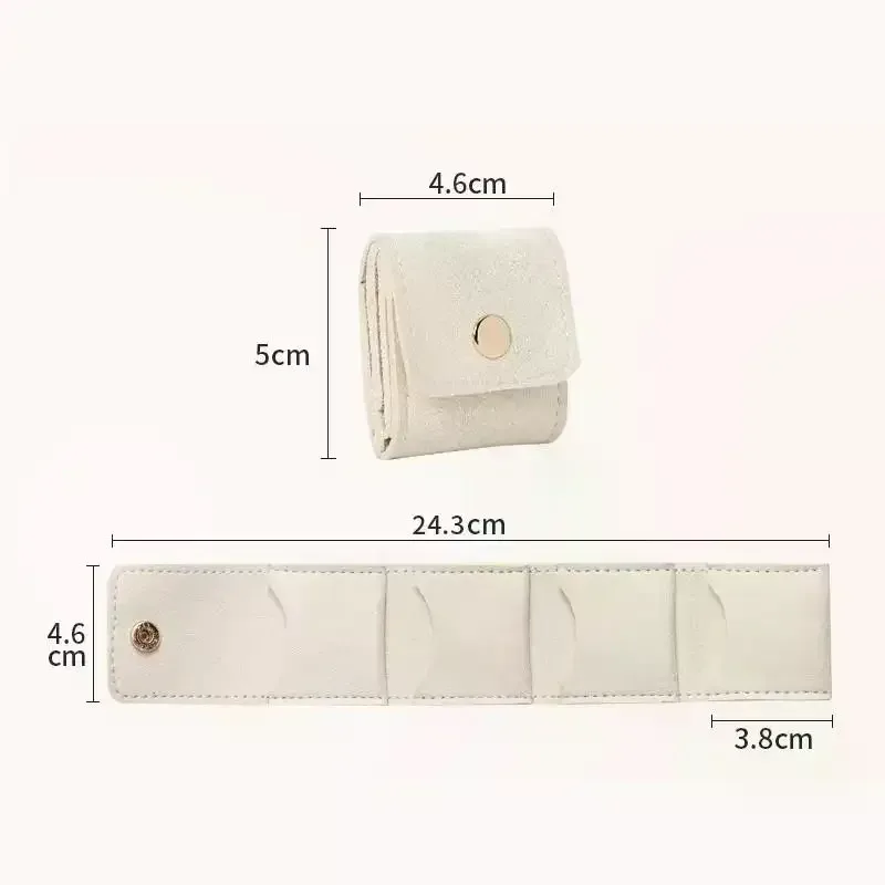 sacs de rangement pliants pour bijoux, jolis petits sacs en microfibre à fermeture à pression, boucles d'oreilles, bagues, colliers à breloques, pochettes cadeaux