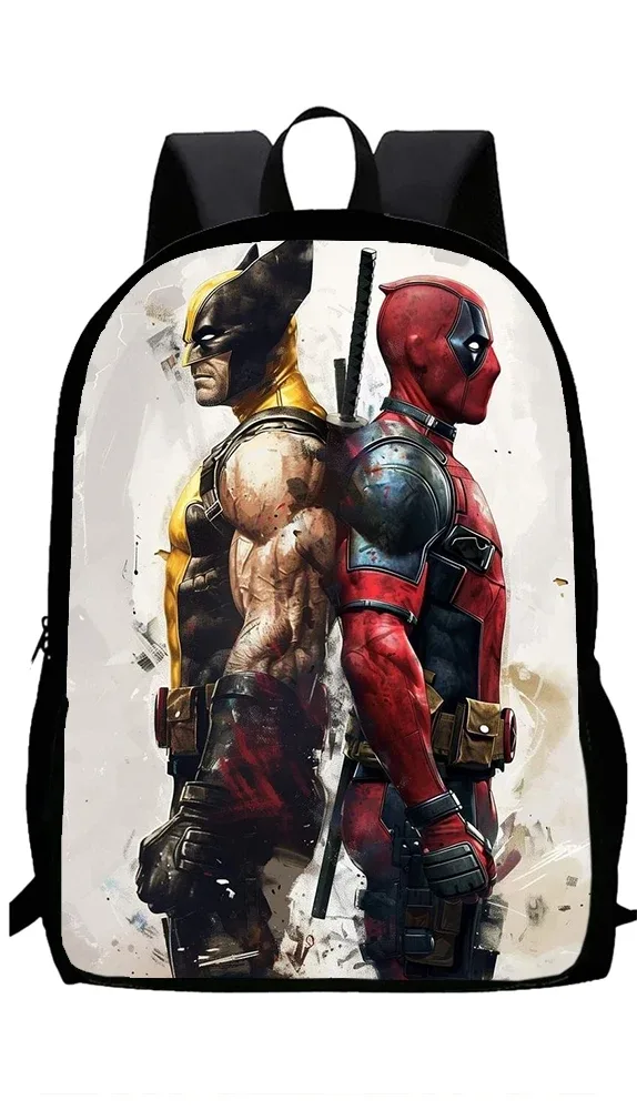 classique populaire d-deadpool w-wolverine imprimer 1/3 pièces/ensemble étudiant sacs d'école sac à dos pour ordinateur portable sac à dos avec sac à déjeuner porte-crayon