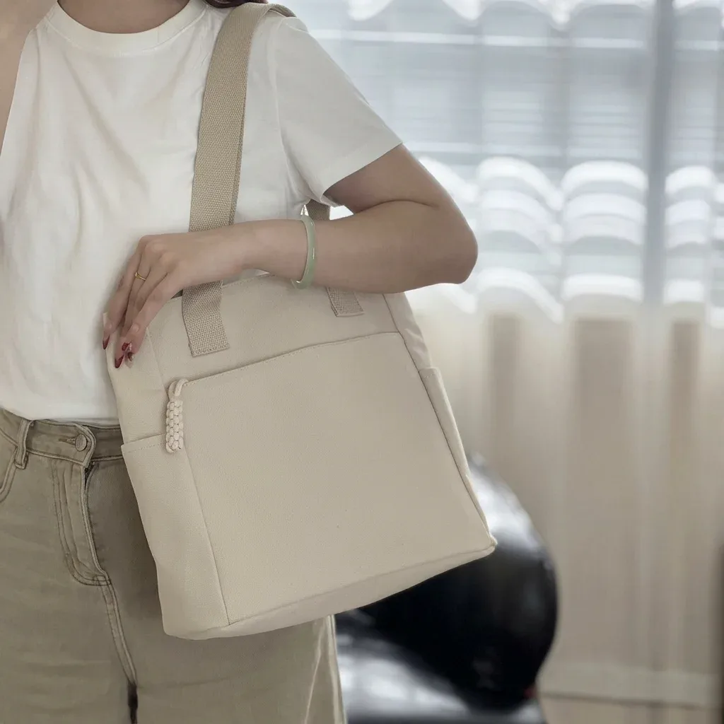 sac fourre-tout rigide de grande capacité pour les trajets quotidiens, sac de shopping minimaliste pour les courts trajets, idéal pour les étudiants et les sorties décontractées