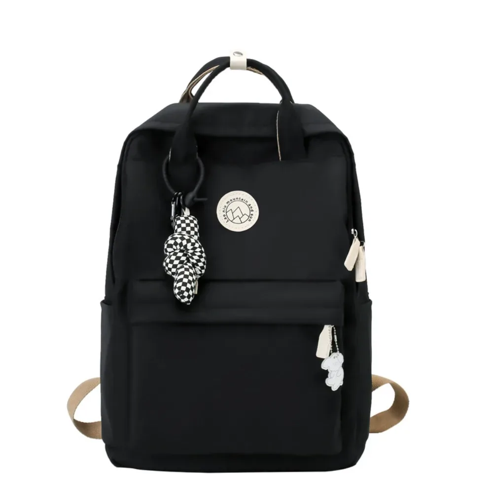 sac à dos étanche pour femmes, grande capacité, en nylon, de voyage, ergonomique, couleur unie, pour ordinateur portable, livre, étudiant
