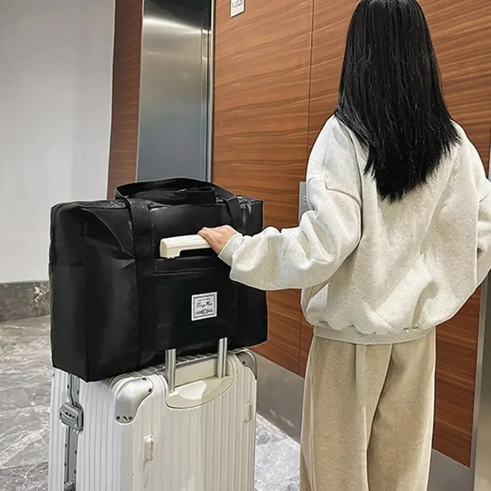 sac d'emballage de voyage, sac à bandoulière de grande capacité, sac oxford, sac mobile, sac de rangement de bagages, tissu d'avion portable pliant j8h7
