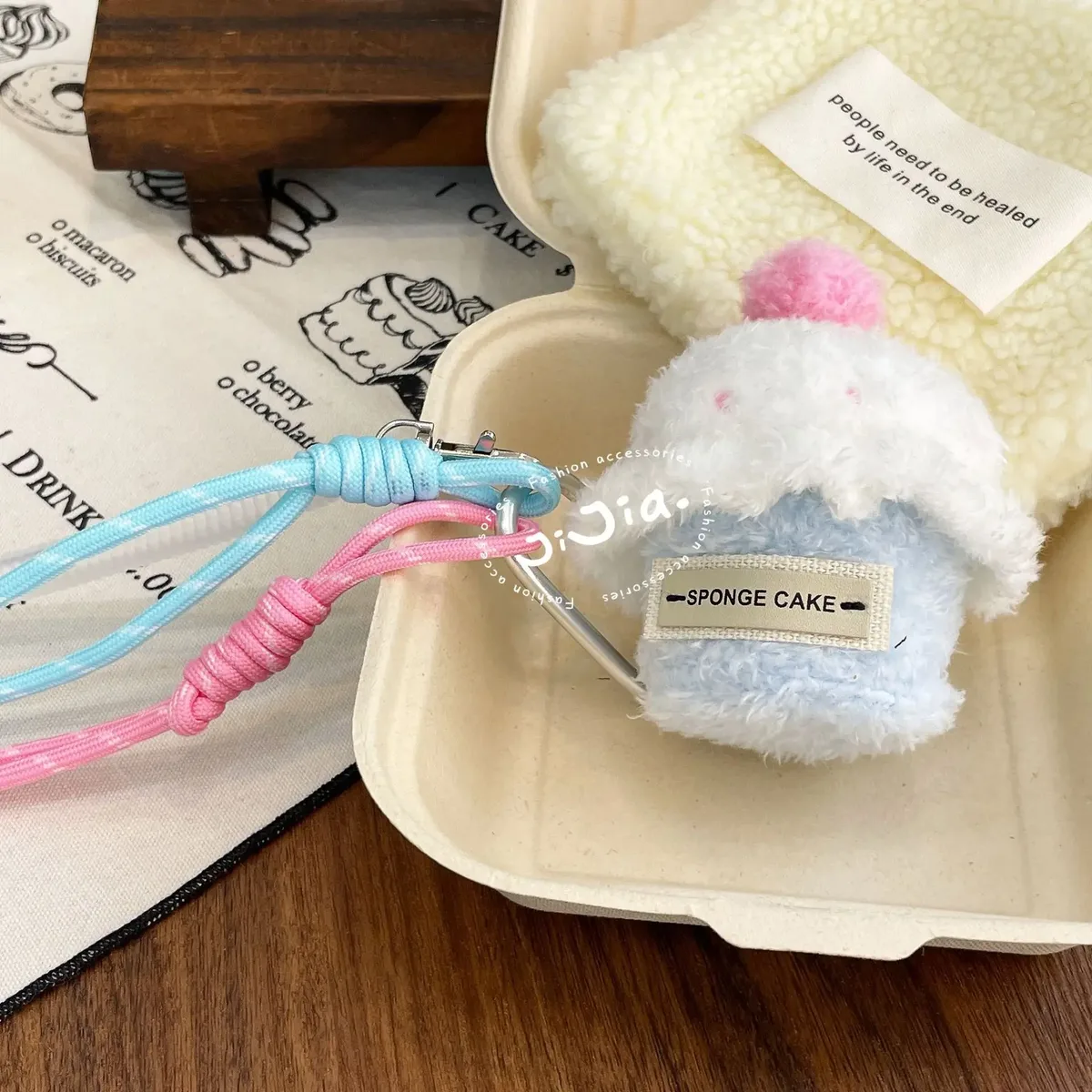 pendentif de sac en peluche mignon, personnalité créative, sac à dos, porte-clés, accessoire tissé à la main, décoration suspendue, cadeau de noël
