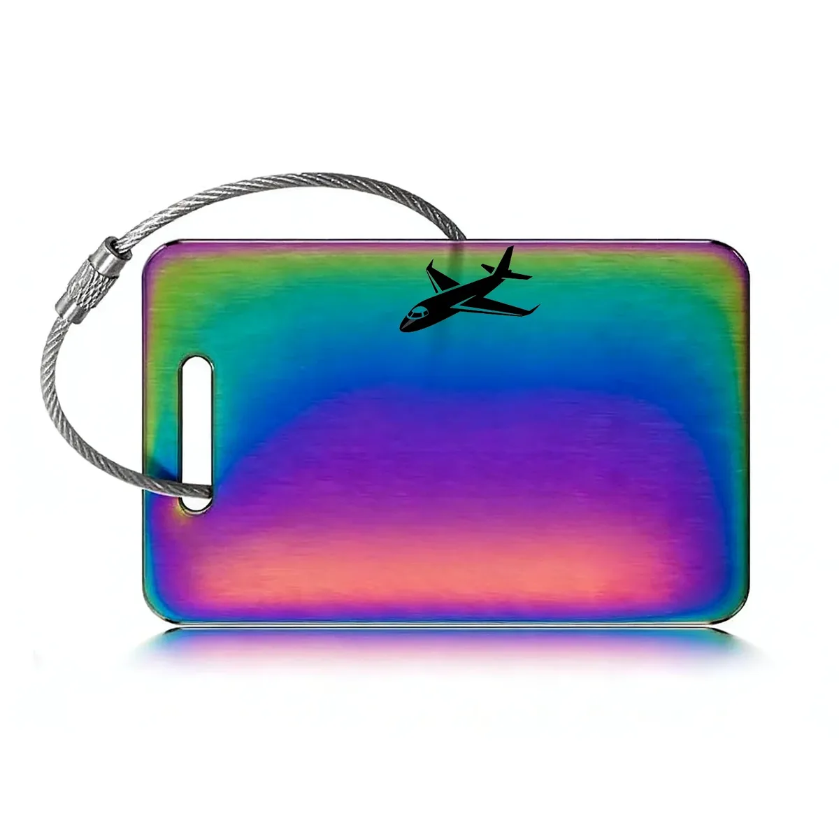 étiquette de bagage avec texte personnalisé, étiquette de valise personnalisée en acier inoxydable, accessoires de voyage anti-perte, étiquettes d'identification de gravure laser