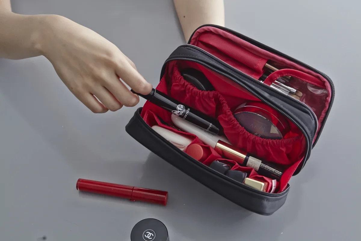 Trousse de Maquillage de Voyage, Sac Cosmétique pour Femme, Pochette de Toilette, Trousse de Maquillage Tendance, Organisateur de Maquillage, Sacs Cosmétiques