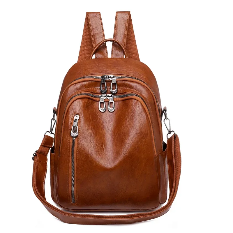 sac à dos à double usage en cuir souple pour femmes, nouveau sac de voyage décontracté de grande capacité, polyvalent et haut de gamme, petit ba, 2024
