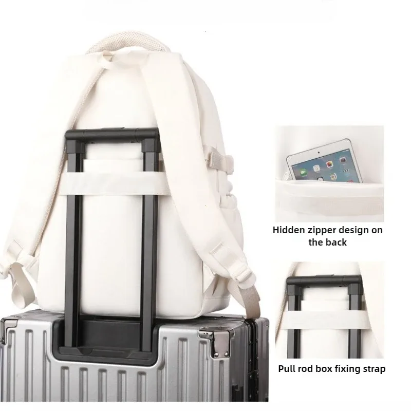 sac à dos quotidien de style coréen pour femmes, sac à dos de voyage en tissu nylon imperméable, sac d'école pour filles, sacs décontractés pour adolescents