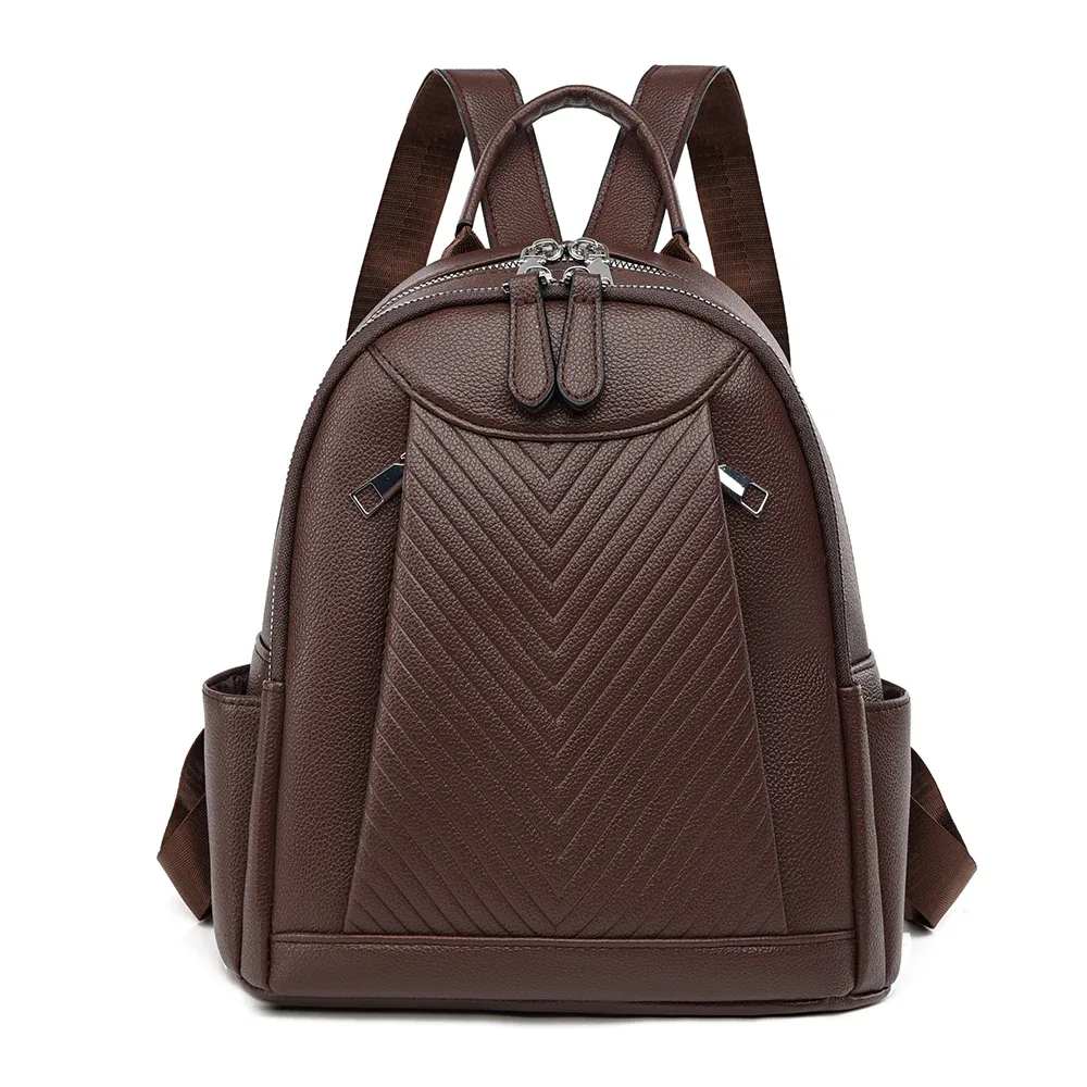 sac à dos à trois voies en pu pour femmes, sac à dos de voyage de banlieue multifonctionnel, polyvalent pour toutes les saisons, disponible en plusieurs couleurs