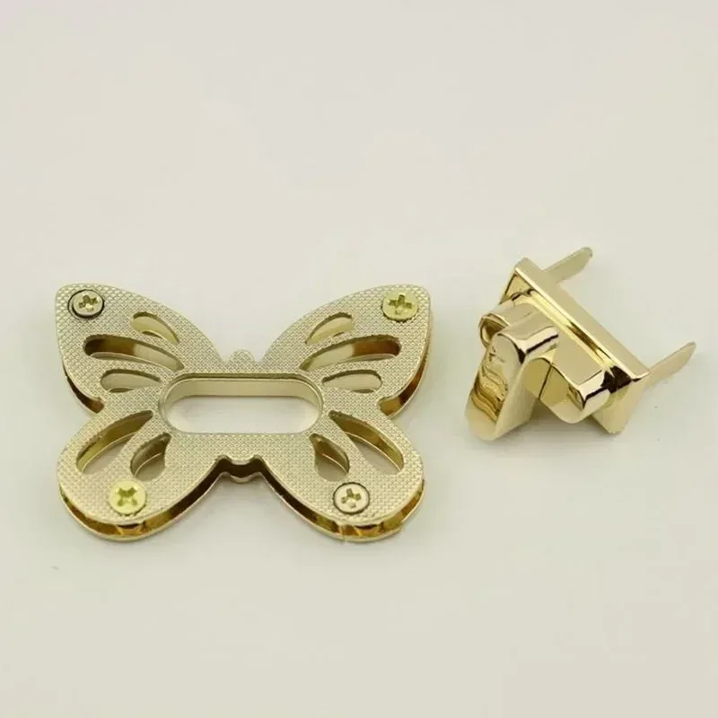 sac papillon en métal, 1 pièce, fermoir torsadé pour artisanat du cuir, sac à main pour femmes, sac à bandoulière, accessoires de quincaillerie de bricolage