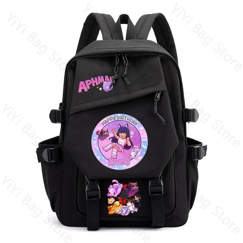 sac à dos aphmau, sac à dos d'école de grande capacité pour étudiants, sac à dos de voyage léger et durable en nylon pour garçons et filles