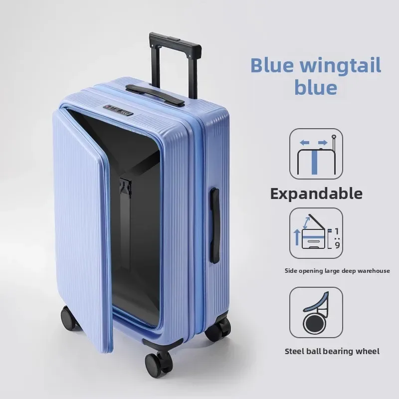 klqdzms bagage extensible abs + pc valise d'embarquement 20 "22" 24 "26" 28 pouces bagage de grande capacité valise de voyage à main pour femme