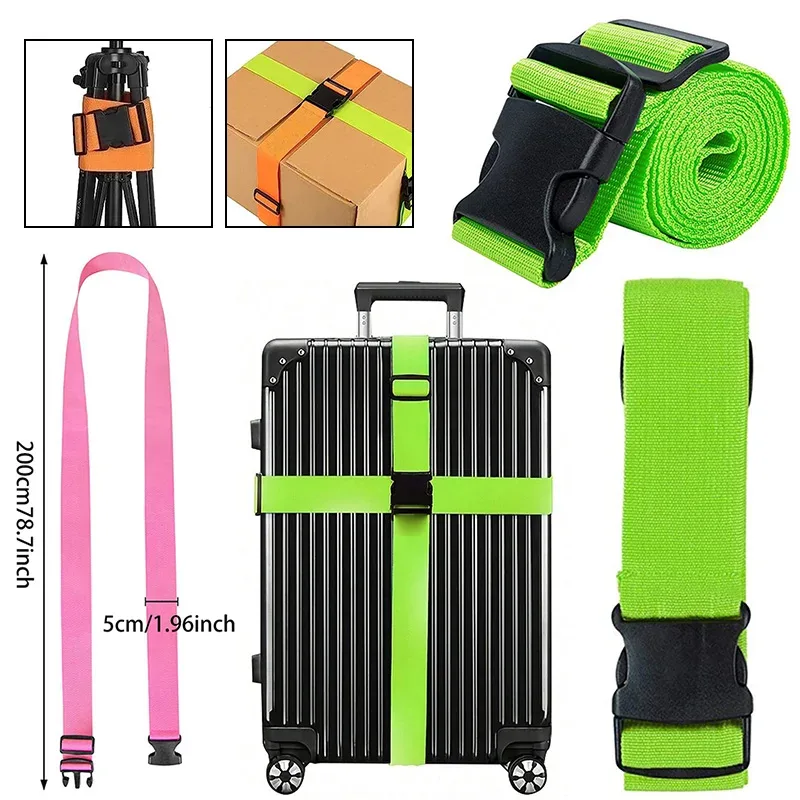 sangle de bagage de voyage réglable avec cadenas à combinaison, ceinture de sécurité antivol pour bagages, sangle de fixation pour l'emballage