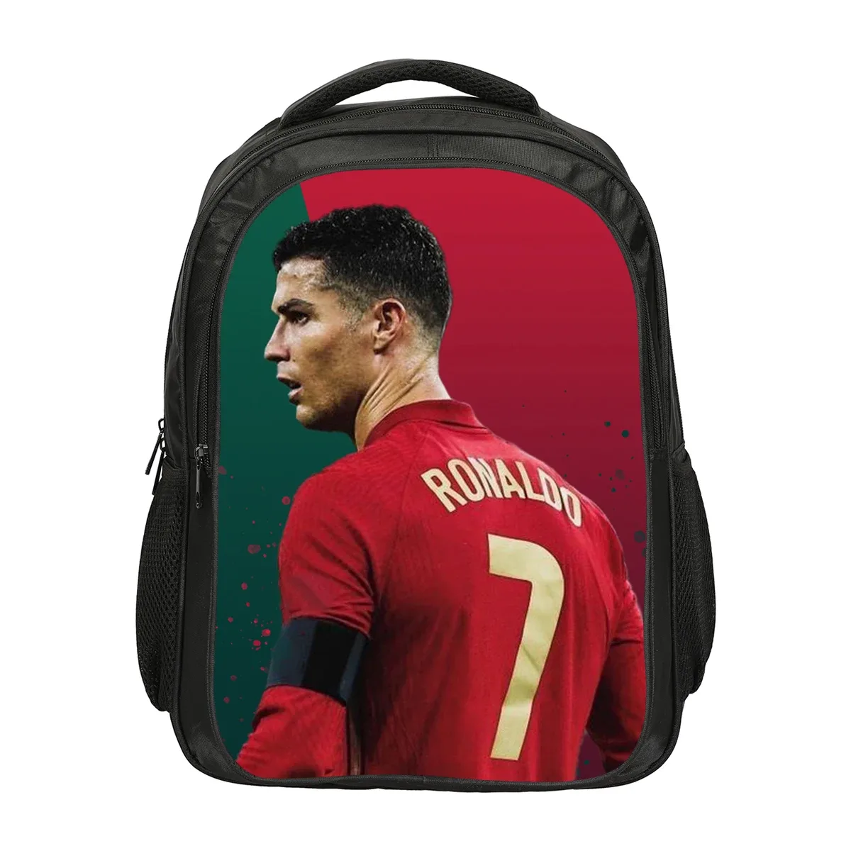 sac à dos double couche ronaldo cr football star, sacs d'école, sac à dos de sport, sac à dos de voyage de grande capacité