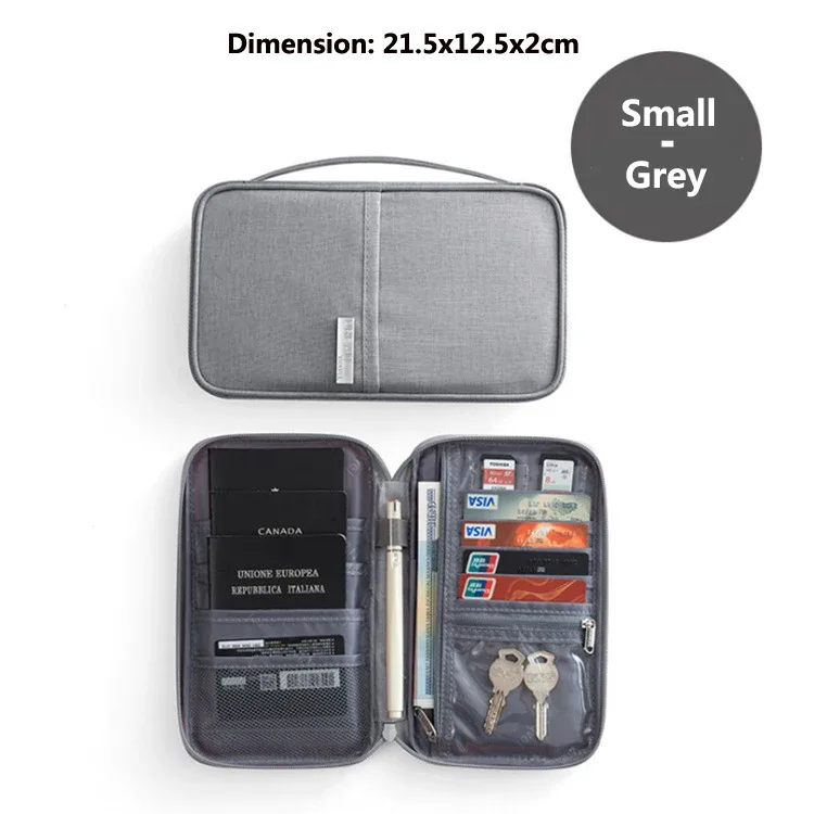 portefeuille de voyage, porte-passeport familial, multi-poches, étui à documents imperméable, organisateur, accessoires de voyage, sac à documents, porte-cartes