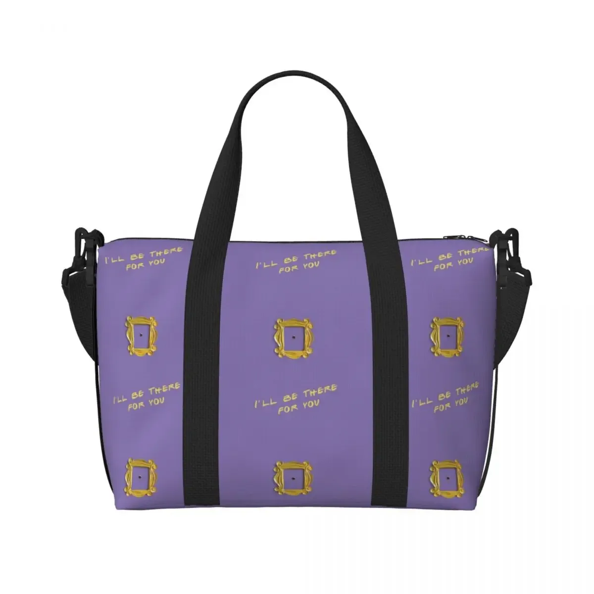personnalisé drôle amis émission de télévision sac fourre-tout femmes grande capacité central perk café bande dessinée salle de sport plage sacs de voyage