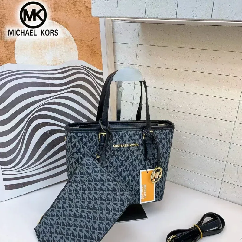 sac à bandoulière décontracté et tendance pour femmes michael kors, sac fourre-tout multifonctionnel classique mk pour les vacances, les voyages et les trajets quotidiens.