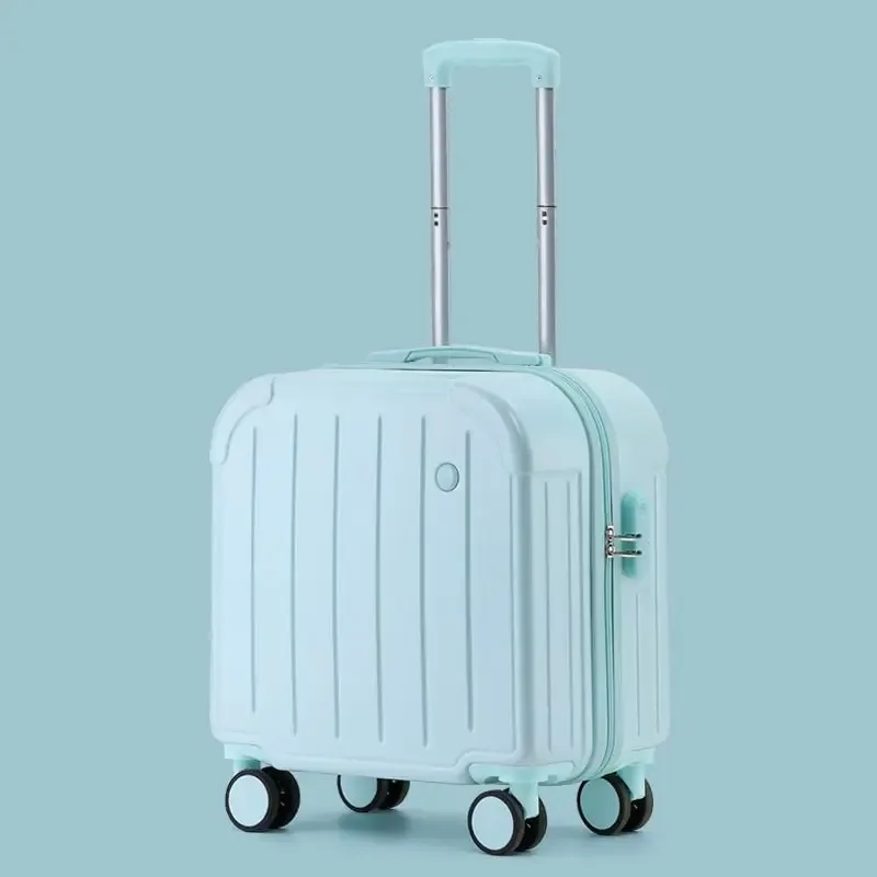 valise cabine 18 pouces, valise à roulettes légère avec serrure à combinaison et roues silencieuses