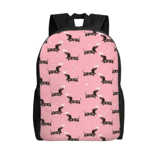 sac à dos dachshund dogs pour garçons et filles, saucisse wiener, sacs de voyage pour l'école ou le collège, sac à livres pour femmes et hommes, convient pour ordinateur portable 15 pouces