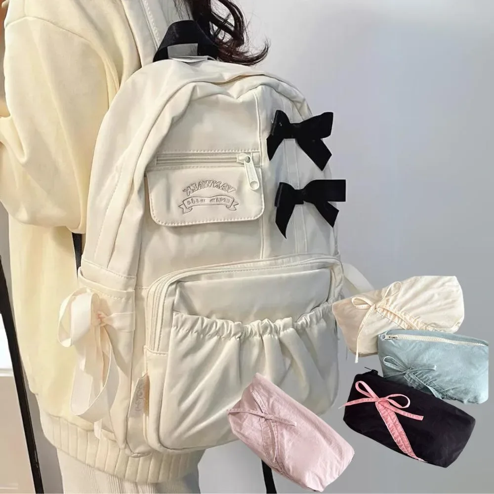 sac à dos imperméable de grande capacité pour femmes, sacs d'école blancs pour adolescentes, sac de jour décontracté en toile, sac à dos de voyage