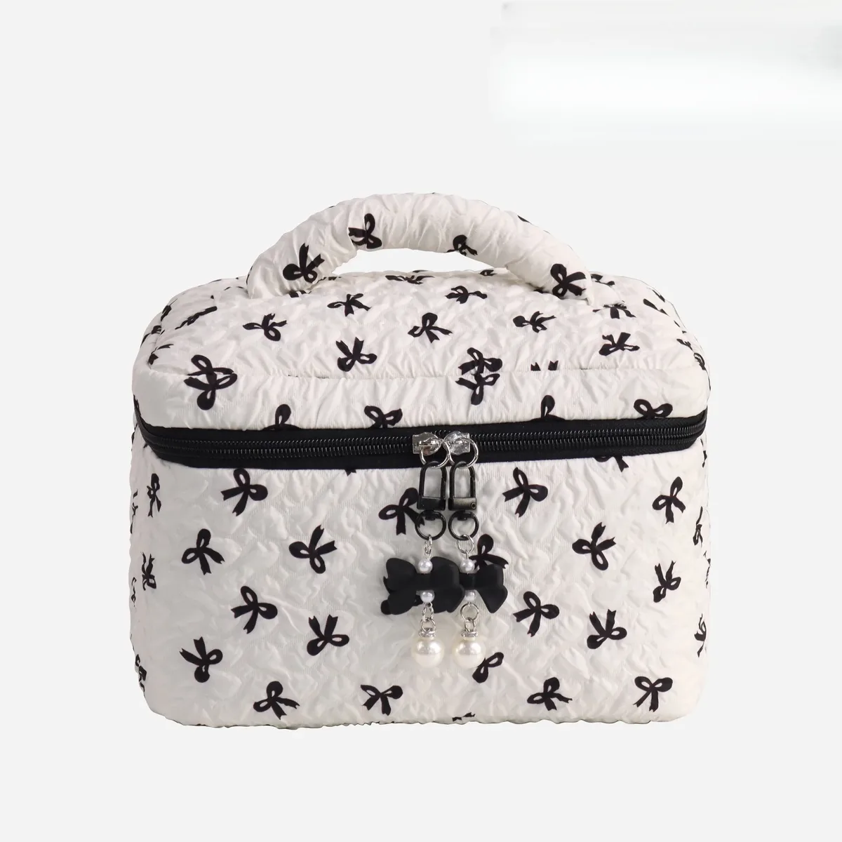 sac de rangement pour porte-monnaie ykxb de grande valeur, trousse de maquillage mignonne, grande capacité, trousse de maquillage haut de gamme avec nœud