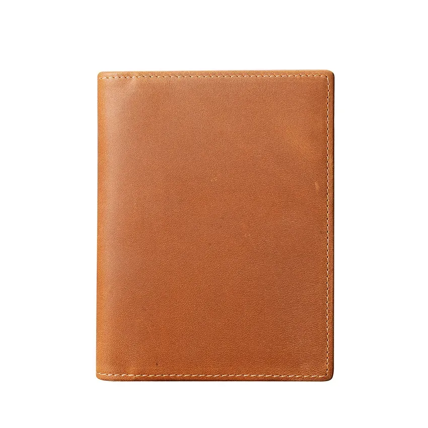 sac de passeport unisexe rétro en cuir véritable 1122, portefeuille multifonctionnel multi-cartes en cuir crazy horse