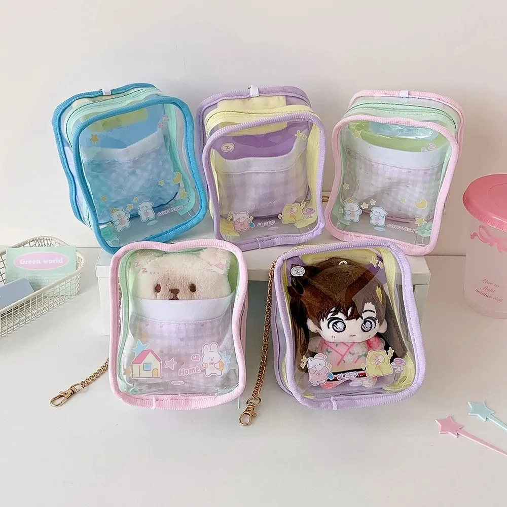 pochette de rangement transparente pour boîte mystère, boîte organisatrice épaisse pour poupées, sac de rangement pour porte-clés, sac pour poupées, porte-clés, portefeuille