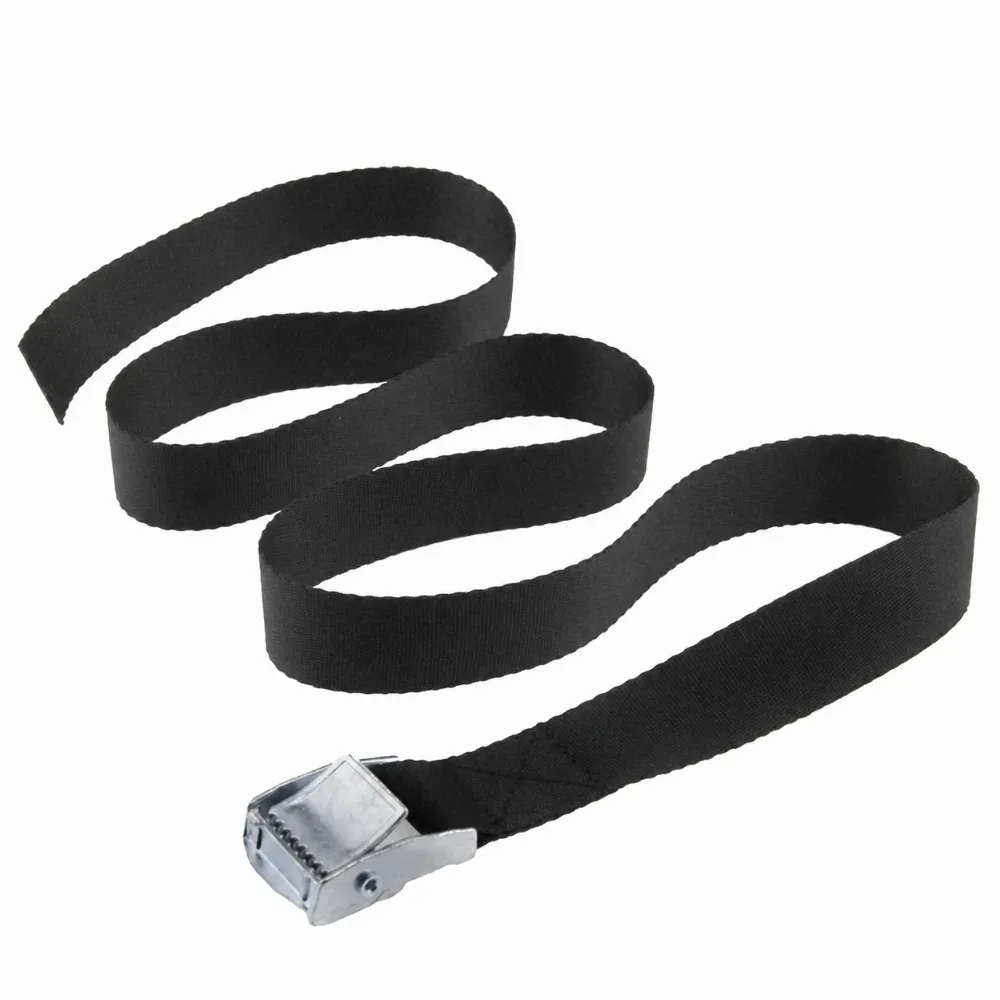sangles d'arrimage noires 1/2/3 mètres * 25 mm, sangles de bagages réglables, ceinture à cliquet robuste, boucle en métal, sangles d'arrimage de cargaison