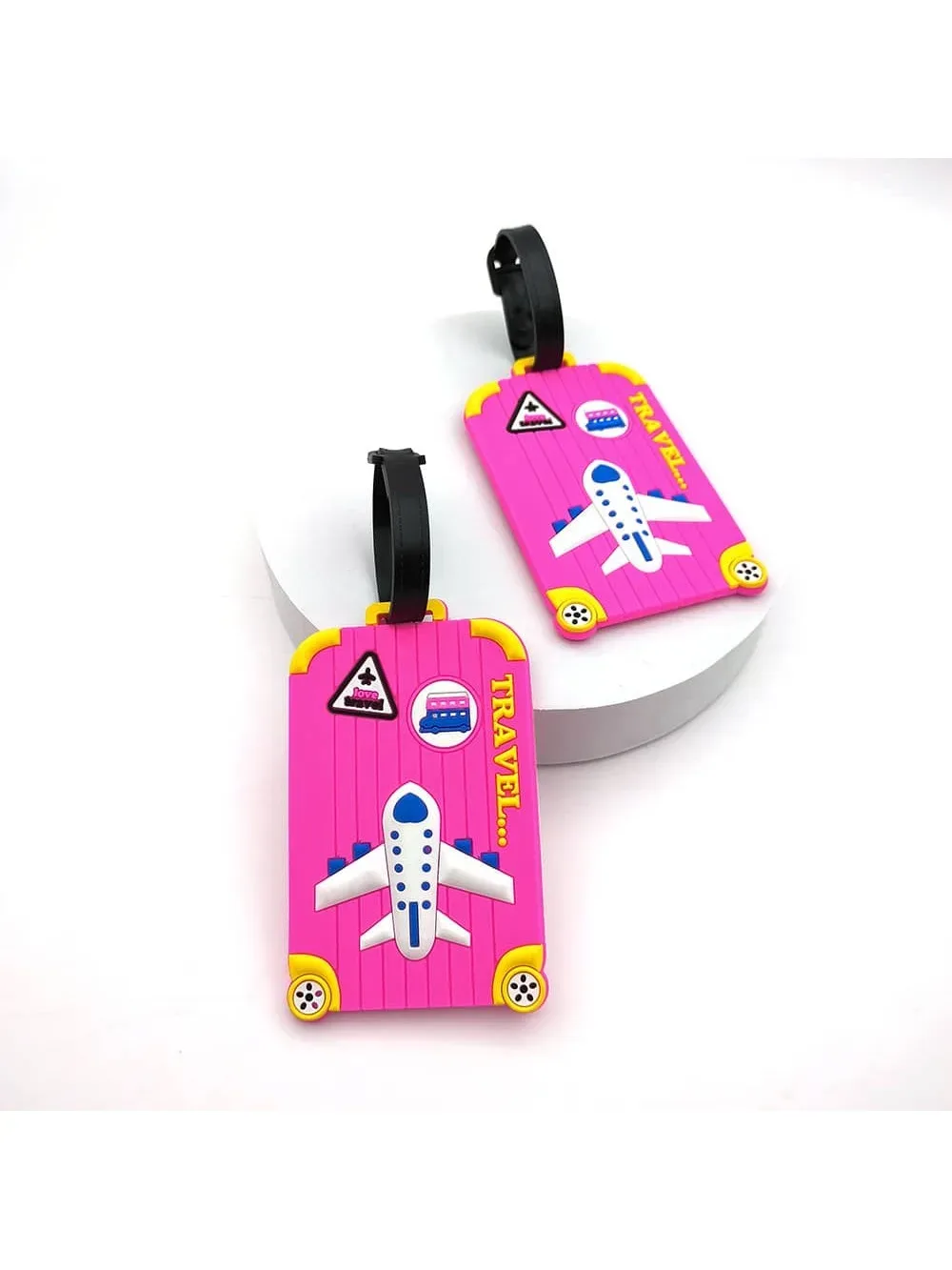 étiquette de bagage multicolore pour avion créatif, étiquette d'aéroport de voyage, prévention des pertes essentielles, étiquette suspendue pour hommes et femmes, 1 pièce
