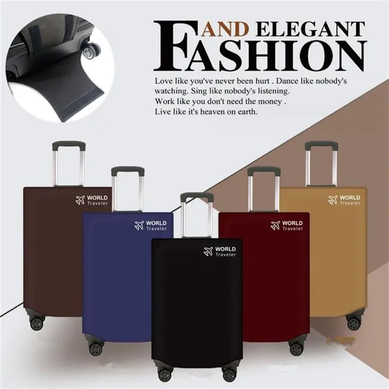 Housse de protection noire pour valise de voyage, 24/26/28/30 pouces, housse de protection pour bagages, housse anti-poussière extensible pour accessoire de voyage