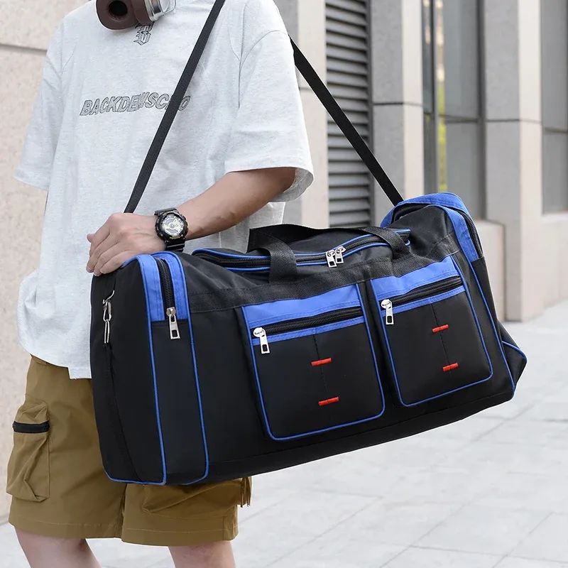 sac de voyage sportif pour hommes, grande capacité, sac à bandoulière multi-poches