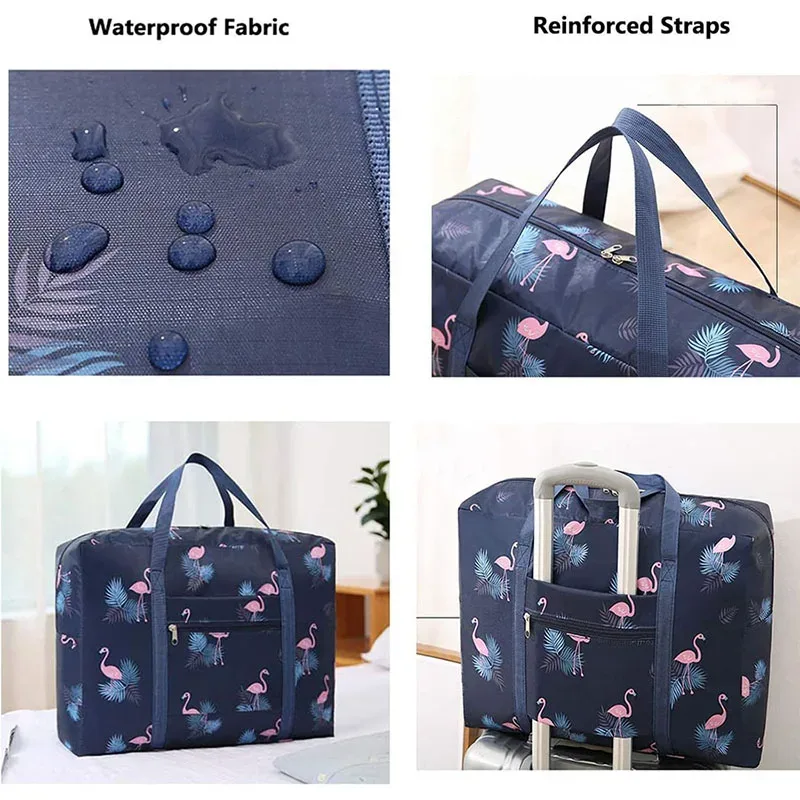 sacs de voyage pliables en nylon, sac de grande capacité, sacs à main imperméables pour femmes et hommes, rangement de voyage, organisateur d'emballage de vêtements