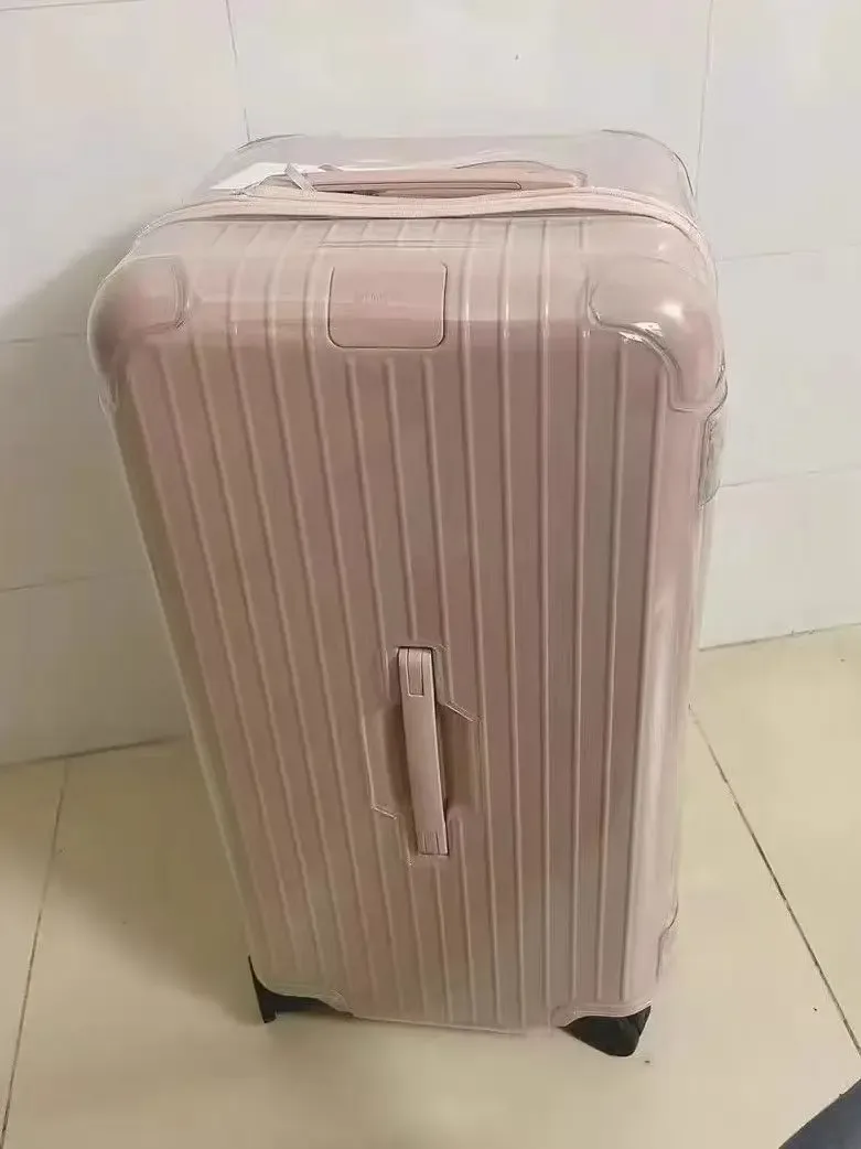 housse de protection transparente en pvc, adaptée au valise rimowa essential trunk plus, housse de protection anti-poussière épaisse de 33 pouces