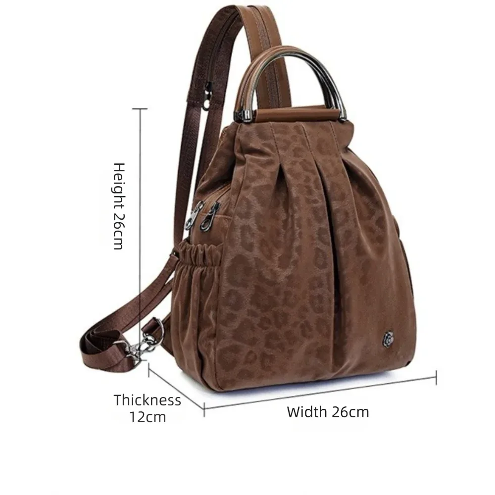 nouveau sac à dos imprimé léopard, grande capacité, sac d'école décontracté, imperméable, multifonctionnel, sac à bandoulière, voyage