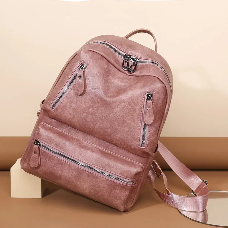 sac à dos multifonctionnel en cuir de vache de luxe pour femme, cartable de voyage, vintage, grande capacité, pour étudiant, nouvelle collection