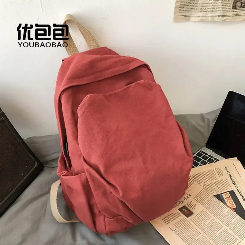 sac à dos décontracté en toile lavée grande capacité pour femme, sac à dos souple et minimaliste pour étudiants, trajets quotidiens et voyages
