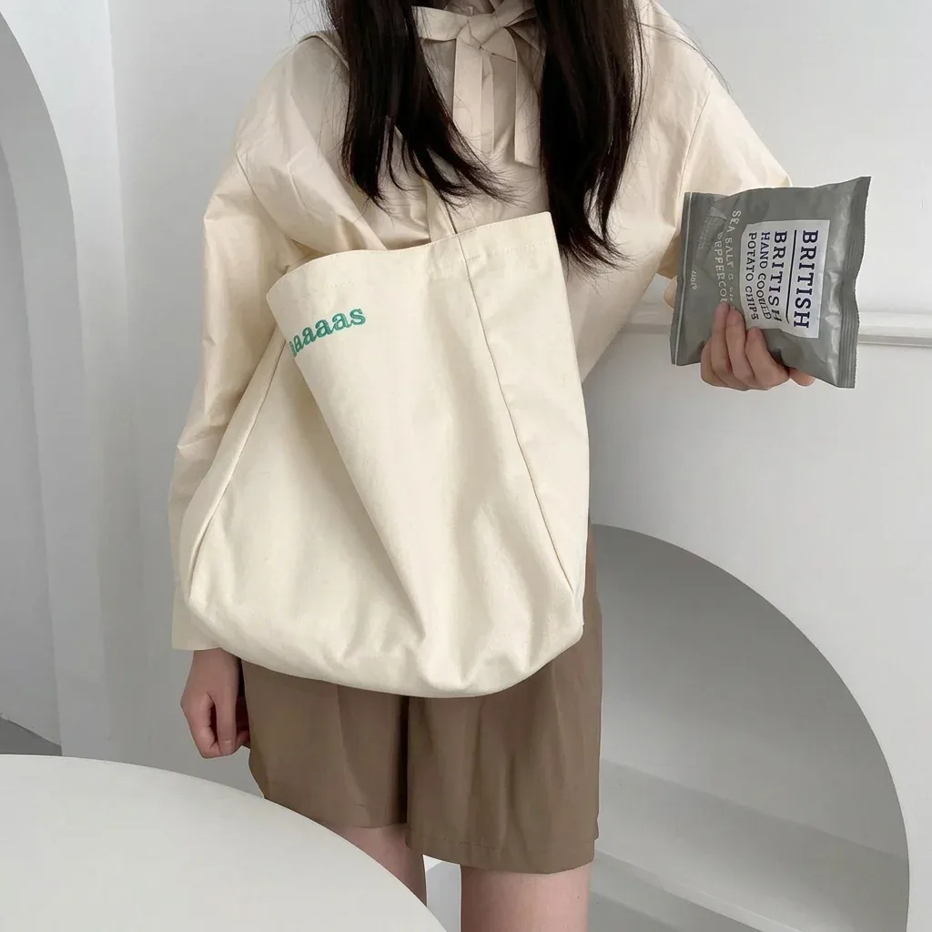 sac en toile de haute qualité, sac de courses réutilisable, sacs à bandoulière pour femmes, sac fourre-tout simple et décontracté pour usage quotidien, sac à main pliable portable