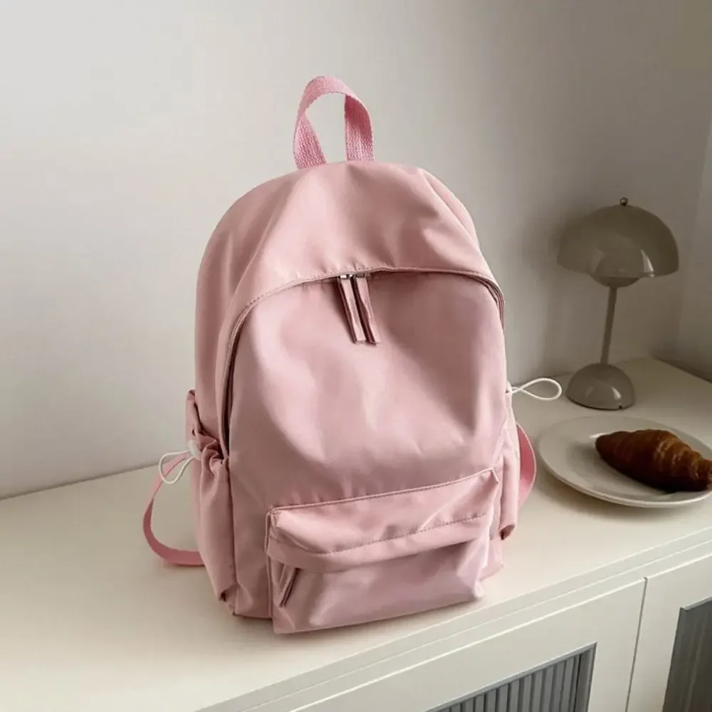 sac à dos imperméable de couleur unie, petit paquet, style coréen, sac à bandoulière pour étudiant, sac à main décontracté pour l'extérieur