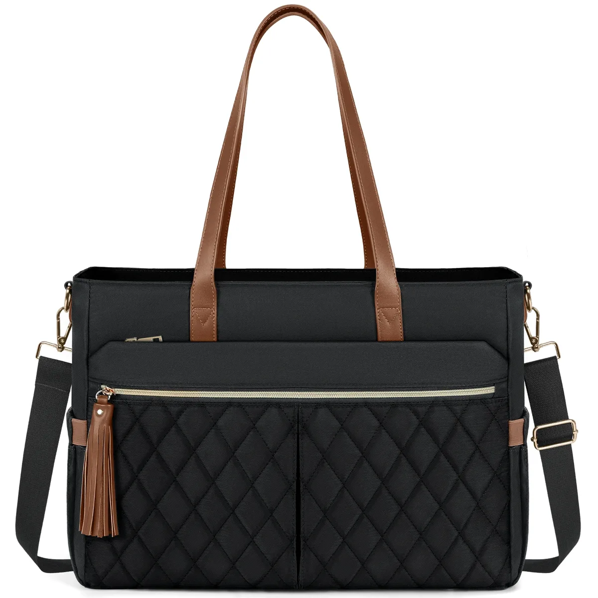 rainsmore pochette d'ordinateur pour femmes 15.6 pouces enseignant infirmière sac fourre-tout travail professionnel ordinateur portable fourre-tout ordinateur mallette de messager
