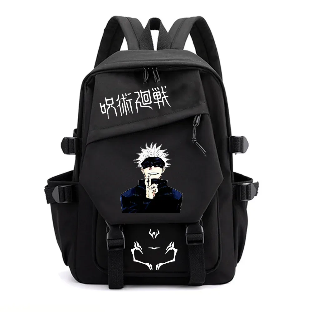 Sac à dos d'école Anime Jujutsu Kaisen pour garçon et fille, léger, avec fermoir, pour voyage et études, sac à dos double épaule pour ordinateur portable