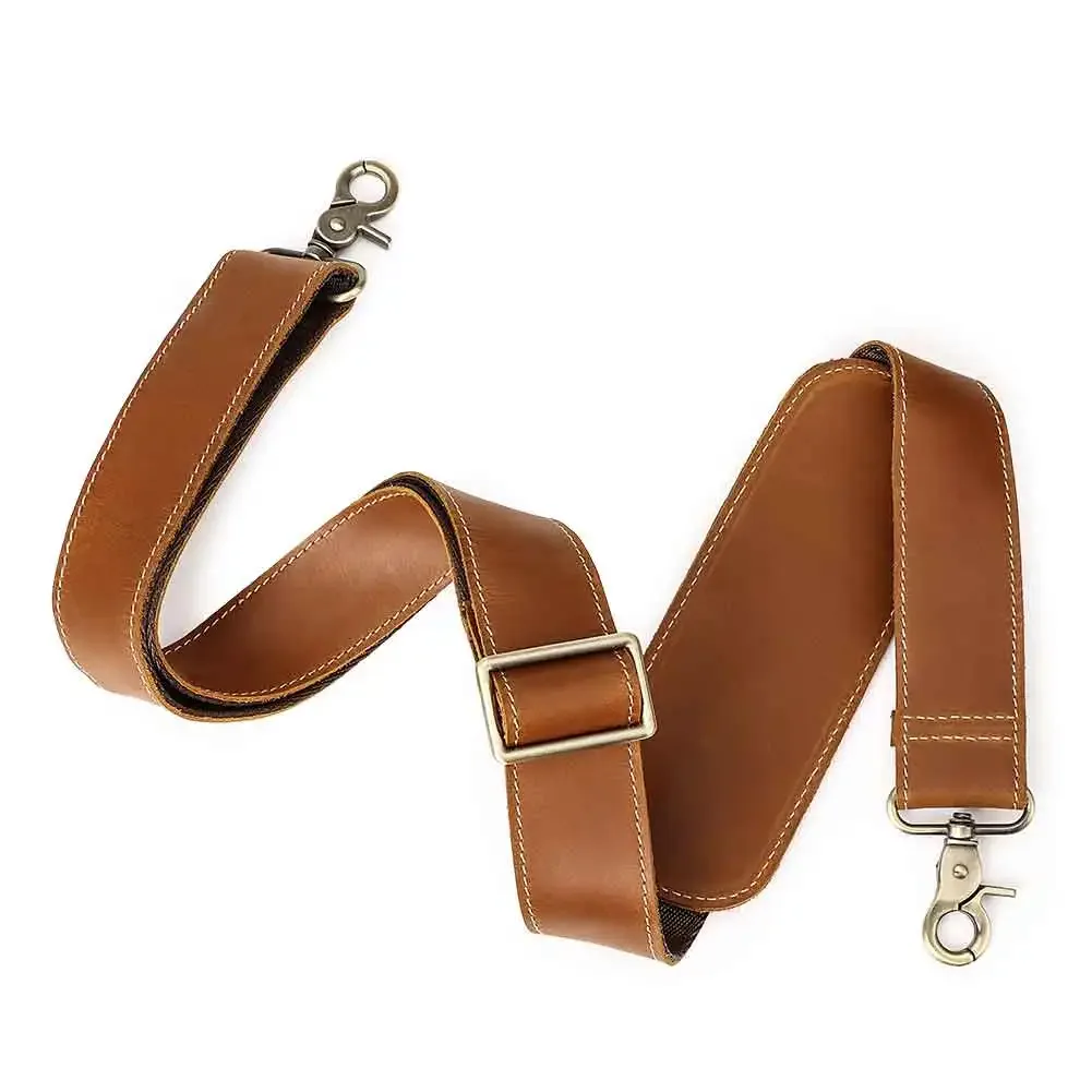 sangles réglables en cuir vintage de 127 cm de long pour sacoche homme, accessoire de remplacement pour sac bandoulière ou sac messager.