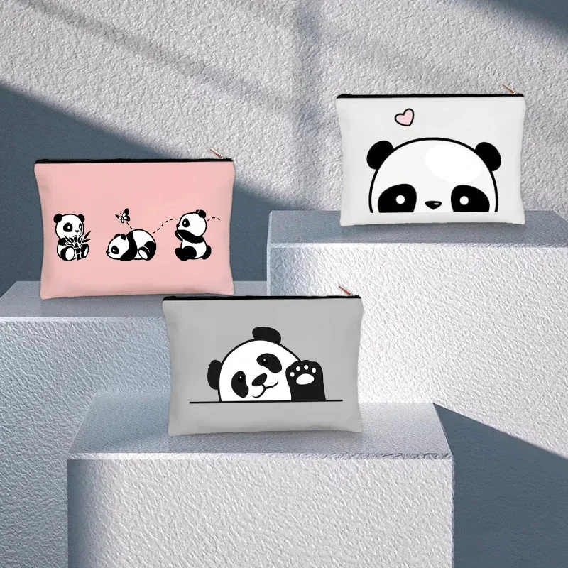 Kawaii Panda trousse à cosmétiques enfants voyage nécessité toilette sac à couches pochette de maquillage pour jolies filles anniversaire nouvel an cadeau